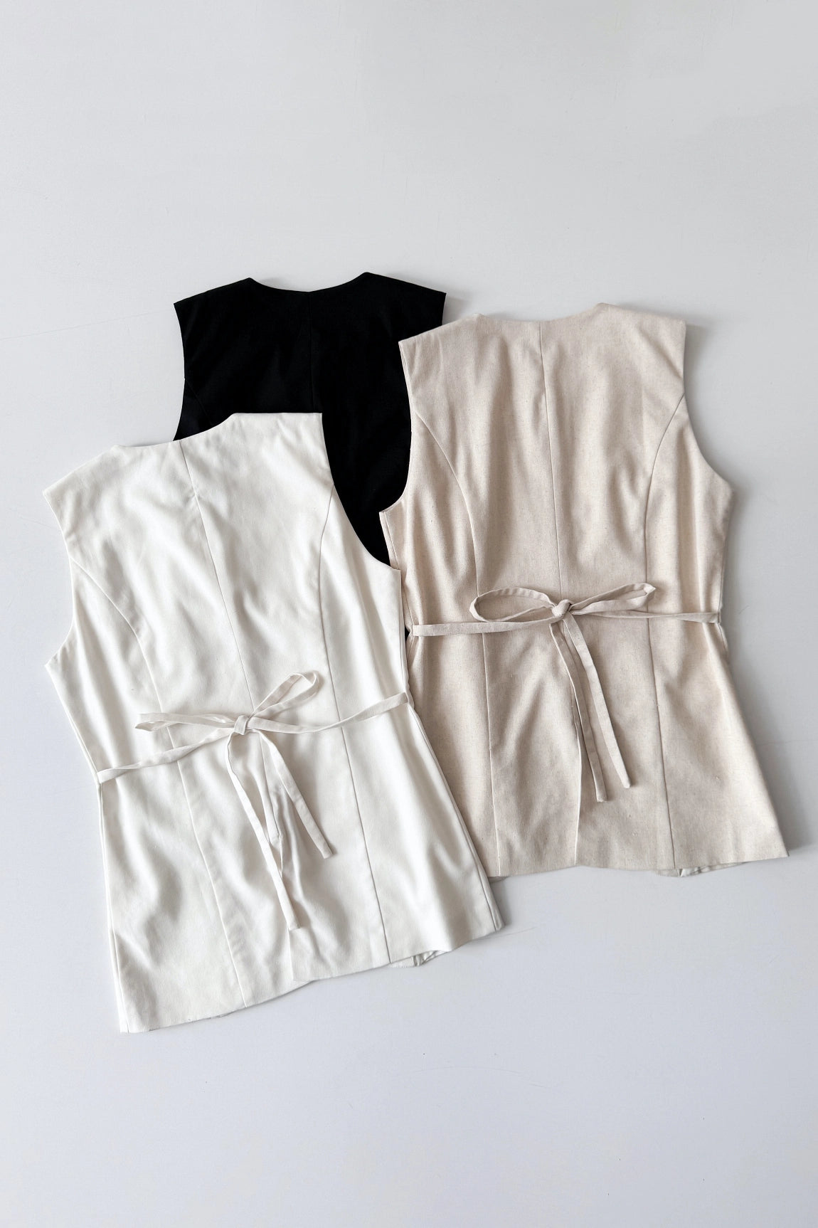 Charles Waistcoat Top Black