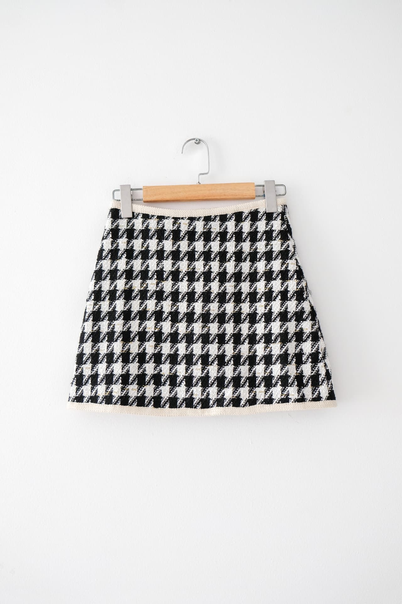 HOUNDE POINT CHECK MINI SKIRT