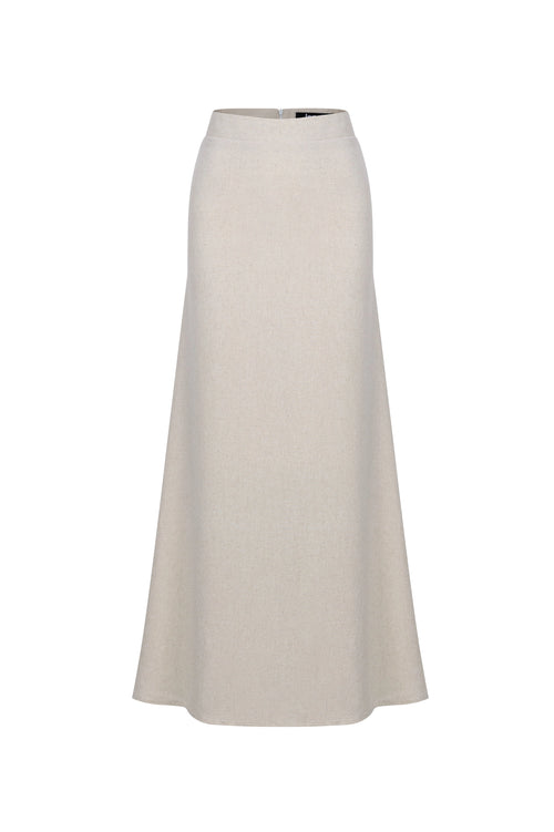 CASALINE LINEN SKIRT - GREY
