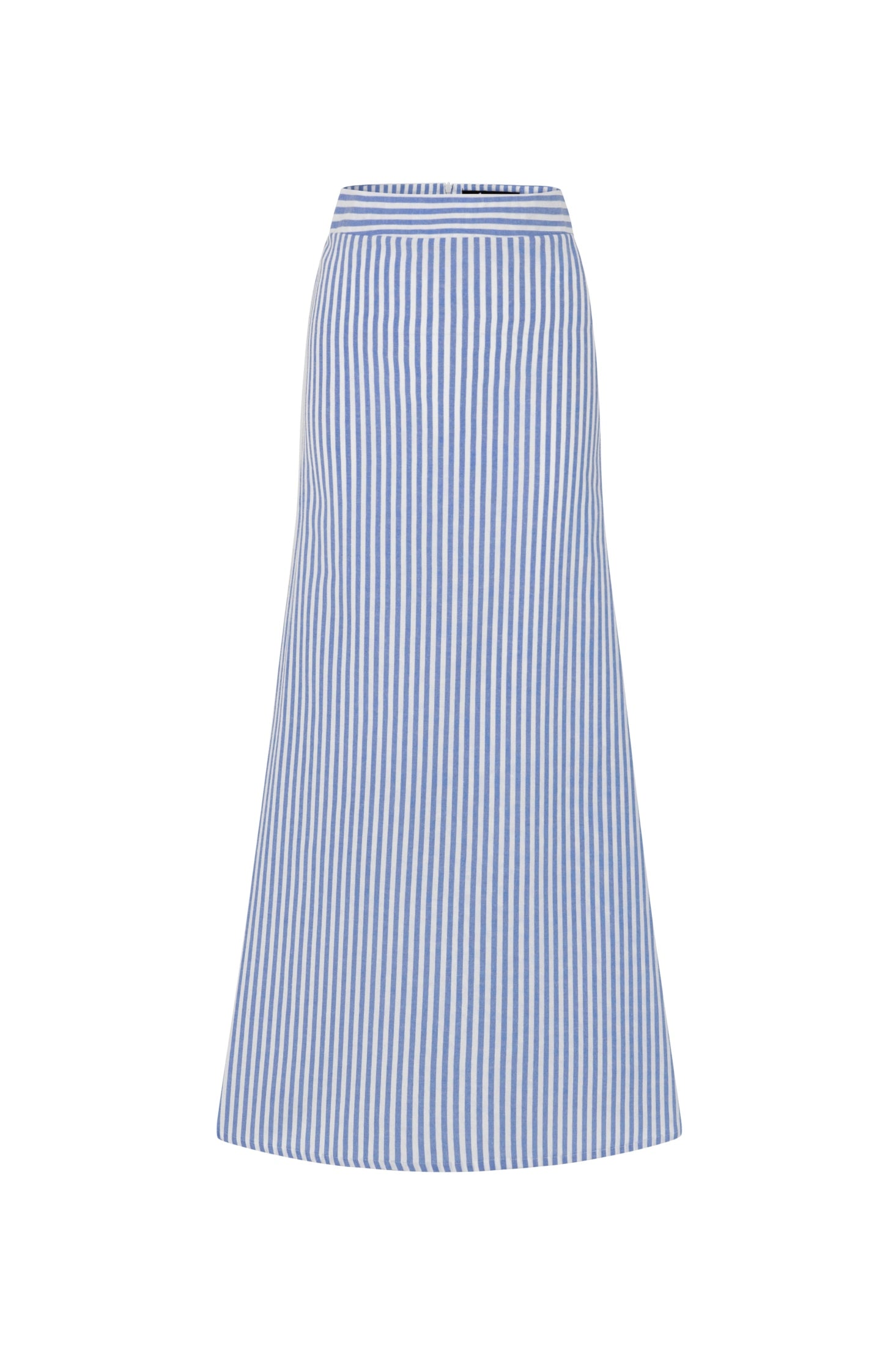 CASALINE LINEN SKIRT - STRIPED BLUE