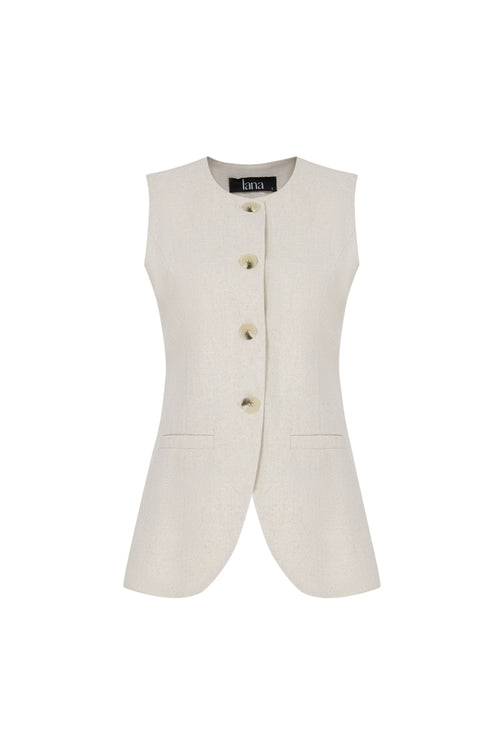 CHARLES WAISTCOAT TOP - GREY