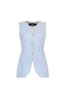 CHARLES WAISTCOAT TOP - BLUE