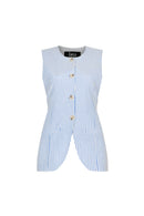 Charles Waistcoat Top Blue