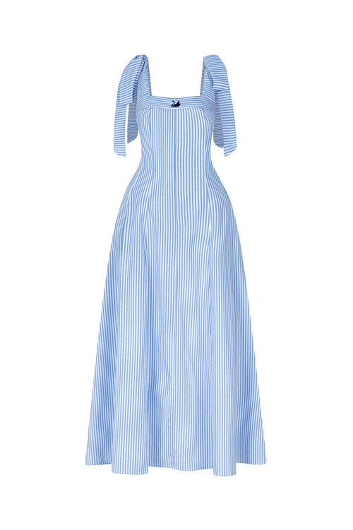 CAMIRA DRESS - STRIPED BLUE