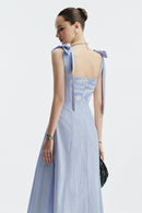 CAMIRA DRESS - STRIPED BLUE