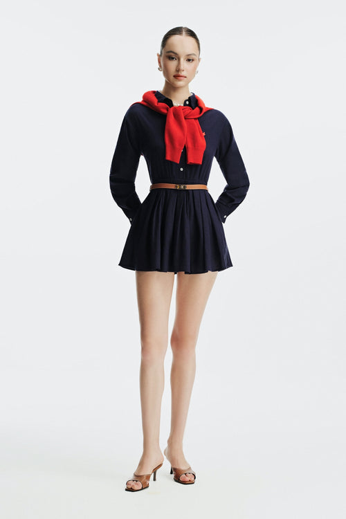 MONETTE MINI DRESS - DARK BLUE