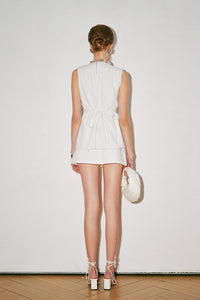 Charles Waistcoat Top White