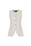 Charles Waistcoat Top White