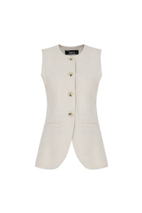 Charles Waistcoat Top White