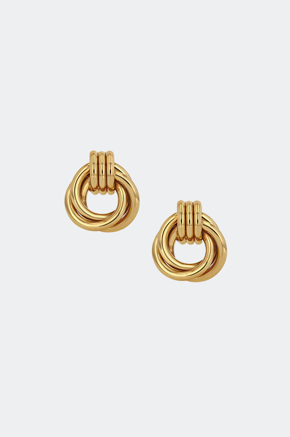 Gold Plated Stainless Steel Flattened Hoop Earrings