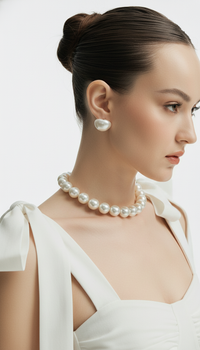 Pierced Earrings Pearl Drop Leverback