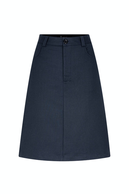 CLAIRE 55CM MIDI SKIRT - DARK BLUE