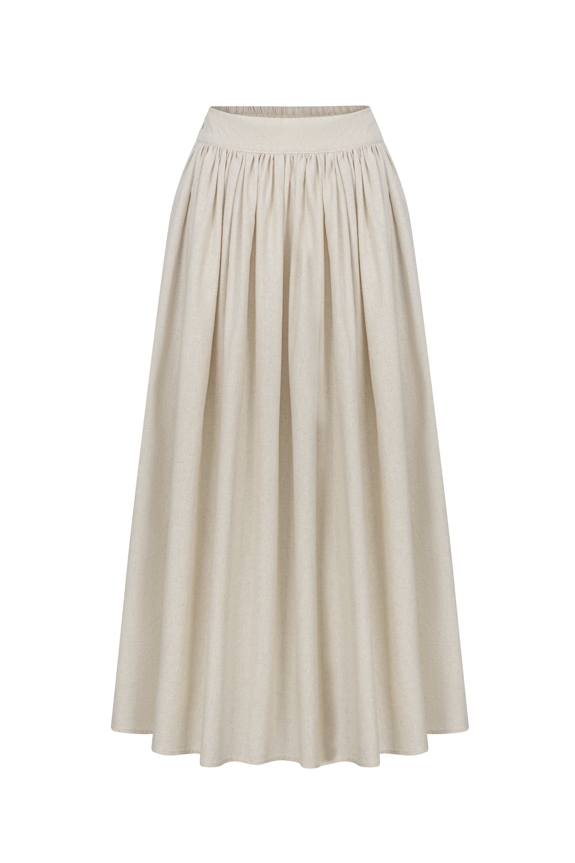 JACQUINE MAXI LINEN SKIRT - GREY