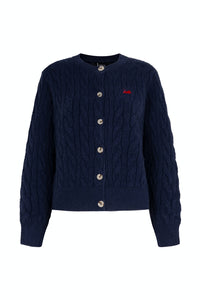 LANA KNIT 24 CARDIGAN OUTER - DEEP BLUE