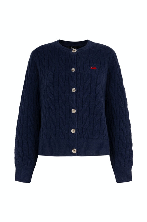 LANA KNIT 24 CARDIGAN OUTER - DEEP BLUE