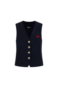 CELLIÈ GILE TOP - DARK BLUE