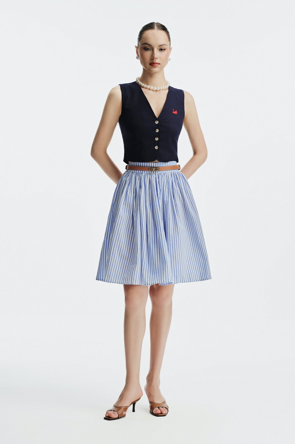 CELLIÈ GILE TOP - DARK BLUE