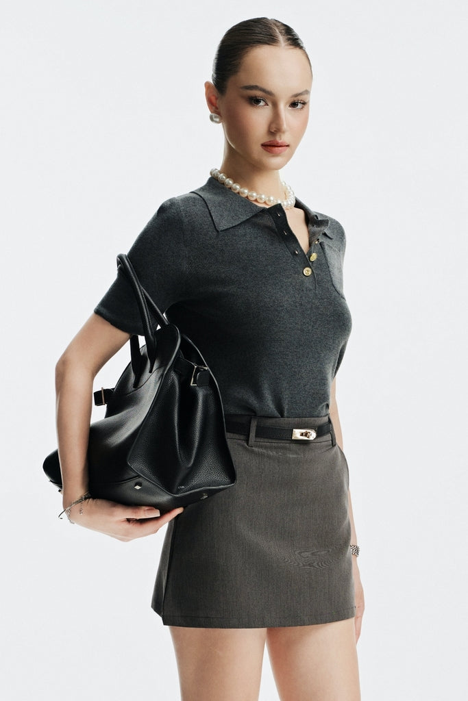 CLARA MINI SKIRT - GREY