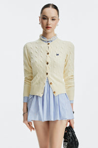 LANA KNIT 24 CARDIGAN OUTER - CREAM