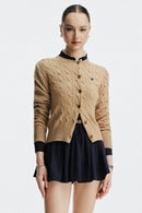 LANA KNIT 24 CARDIGAN OUTER - BROWN
