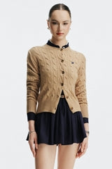 LANA KNIT 24 CARDIGAN OUTER - BROWN