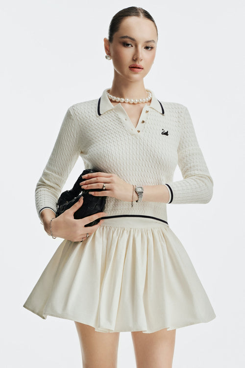 JACINE 40CM MINI SKIRT - WHITE