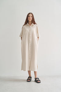 DESLINE LINEN SHIRT DRESS