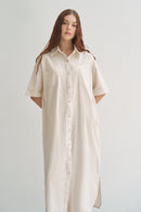 DESLINE LINEN SHIRT DRESS