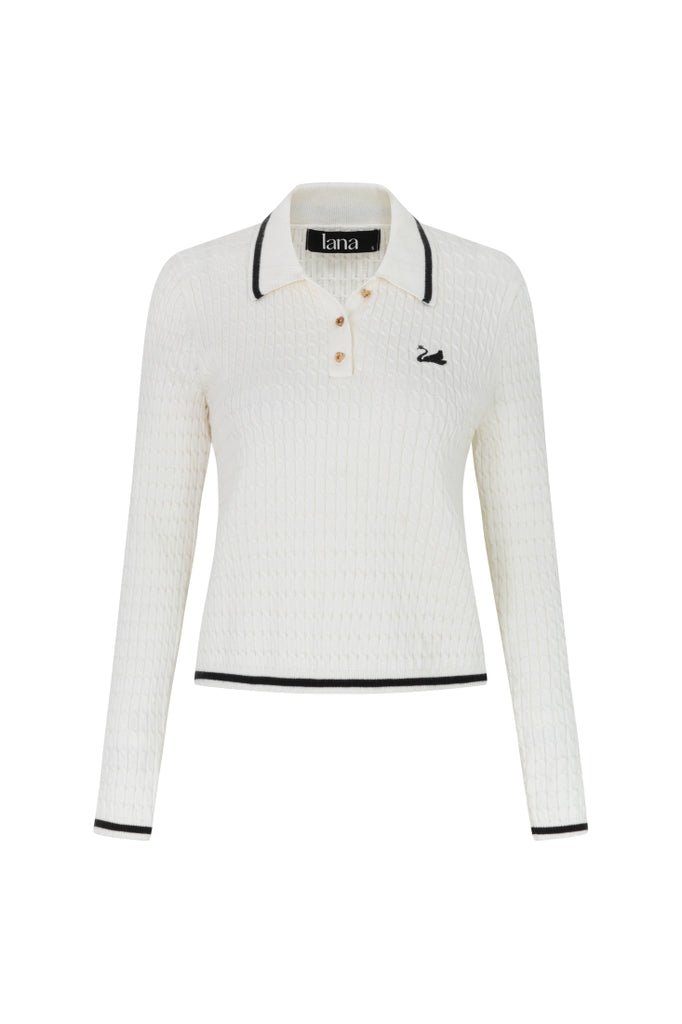 PEARS KNIT TOP - WHITE