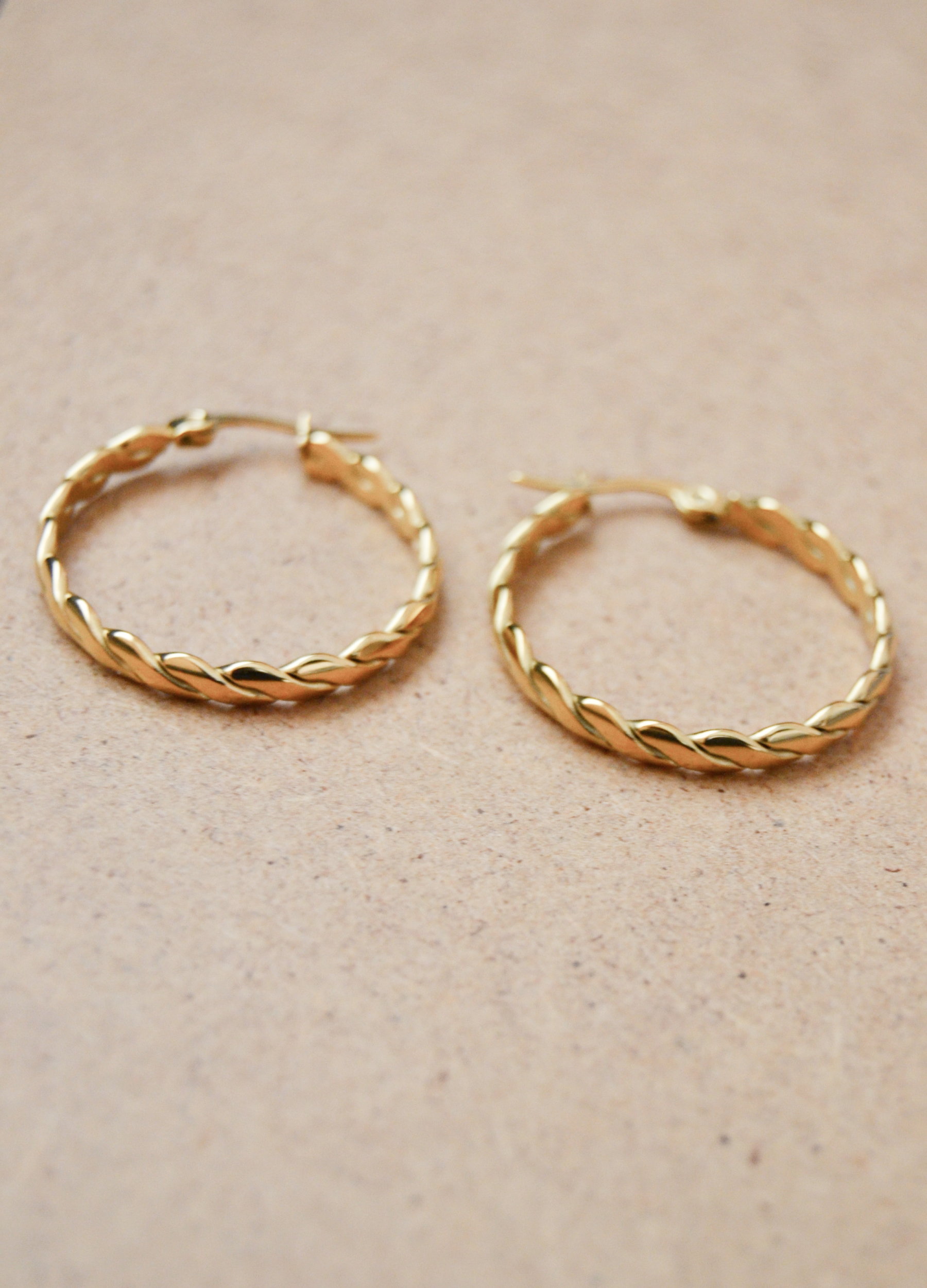 Gold-Plated Sterling Infinite Elements Hoop Earrings