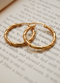 Gold-Plated Sterling Infinite Elements Hoop Earrings